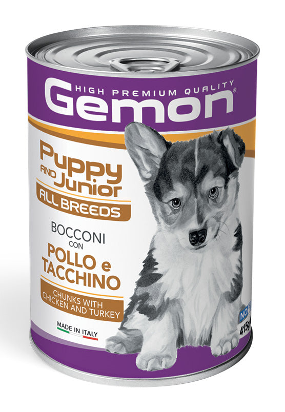 Gemon All Breeds Puppy & Junior Bocconi con Pollo e Tacchino 415g Gemon All Breeds Puppy & Junior Bocconi con Pollo e Tacchino 415g